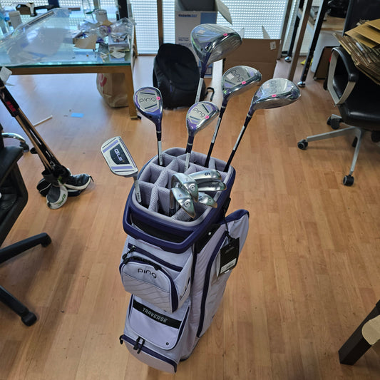 Ping Ladies G Le4 11pcs + Cart Bag Complete Set Bundle