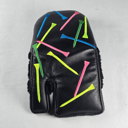 CUSTOM | Used Rose & Fire Multicolor Golf Tees Mallet Putter Headcover