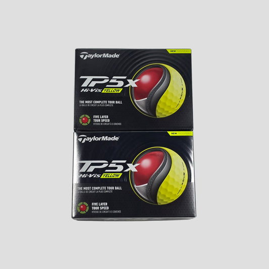 Two Dozen 2025 TaylorMade TP5x YELLOW (x24)