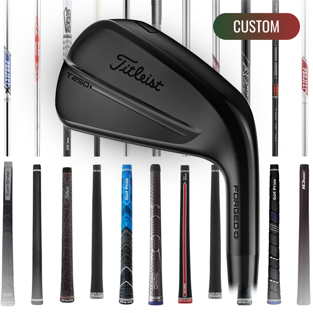 (CUSTOM) Titleist T250 Black Vapor Iron Set