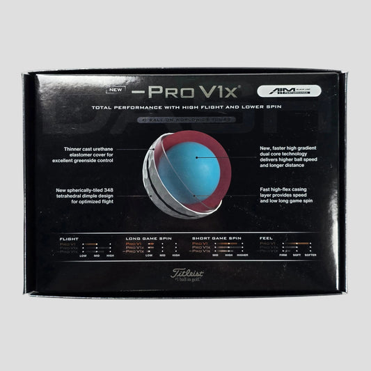 Dozen Titleist Pro V1x Left Dash AIM Black Line (x12)