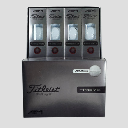 Dozen Titleist Pro V1x Left Dash AIM Black Line (x12)