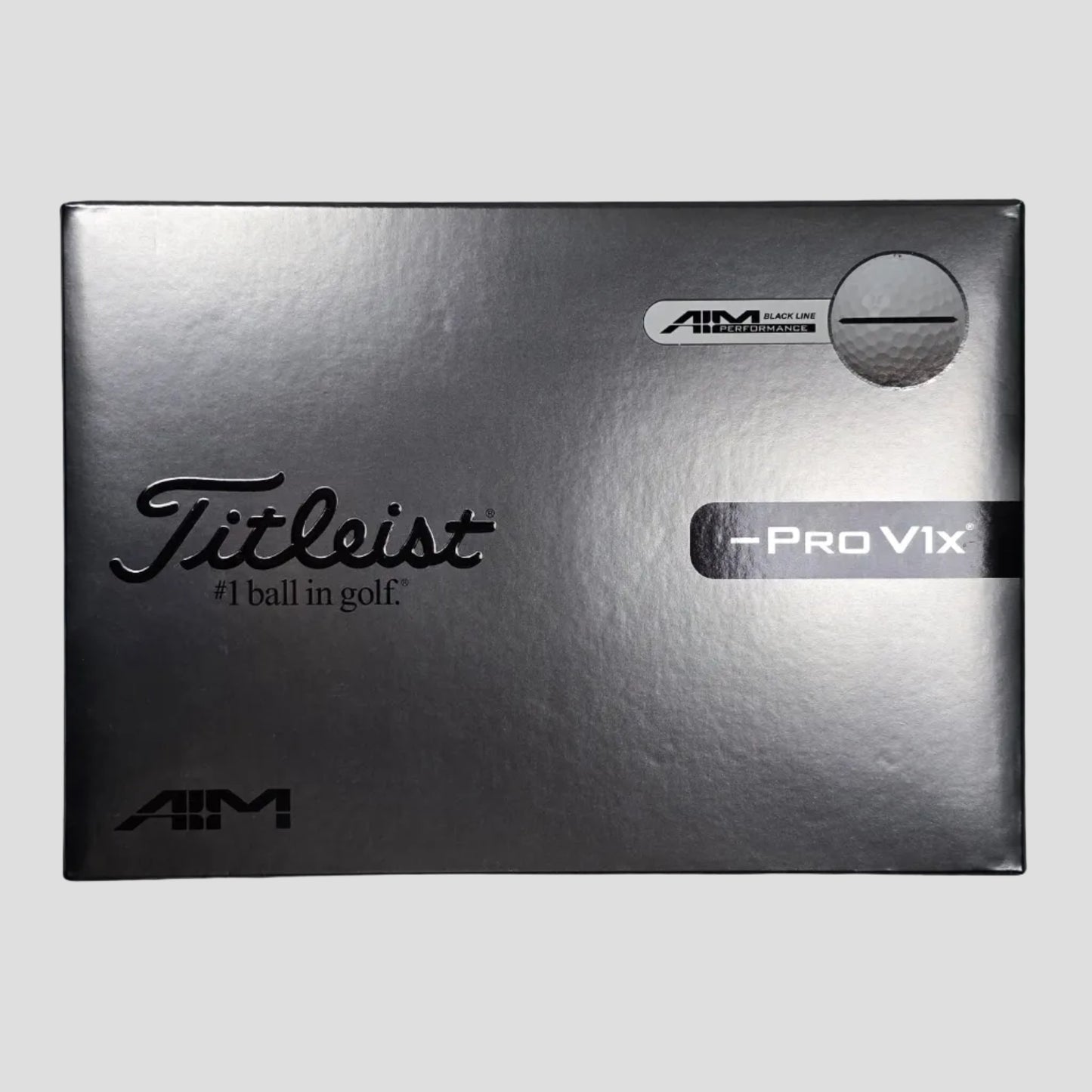 Dozen Titleist Pro V1x Left Dash AIM Black Line (x12)