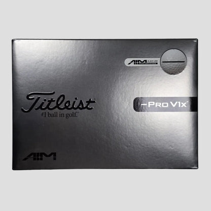 Dozen Titleist Pro V1x Left Dash AIM Black Line (x12)