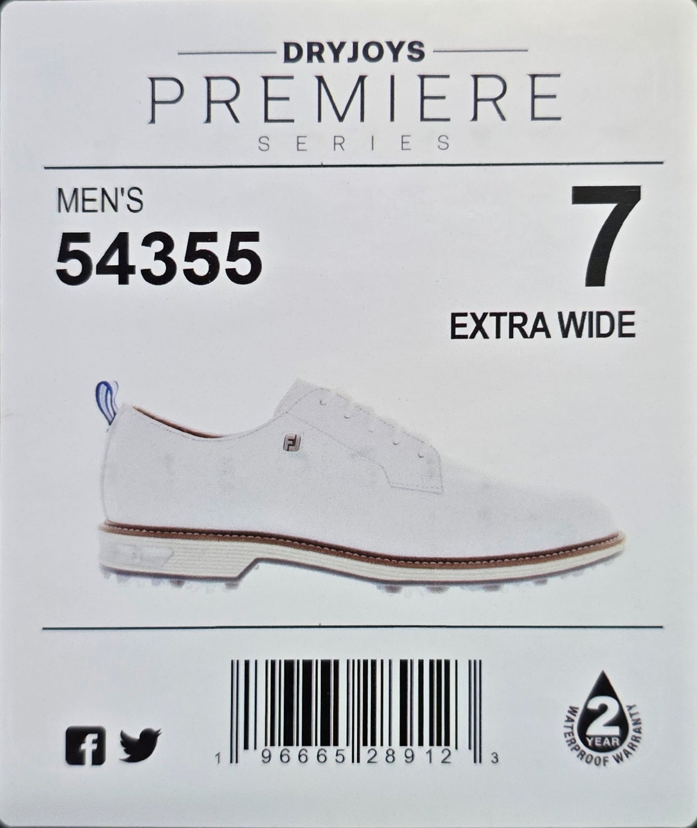 FootJoy Men's Premiere Series - Field (White) | 7 Wide