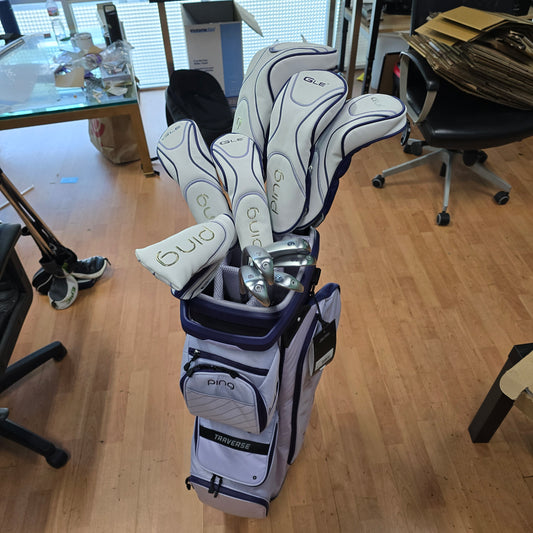 Ping Ladies G Le4 11pcs + Cart Bag Complete Set Bundle